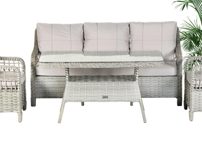 4tlg SetGarten Eleganz Sofa Sessel Couchtisch Vielseitigkeit Pflegeleichtigkeit