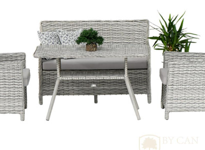 Set4tlg Eleganz Garten Sofa Sessel Couchtisch Vielseitigkeit Pflegeleichtigkeit