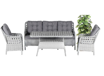 Garten 4tlg Sofa Sessel Couchtisch Vielseitigkeit Pflegeleichtigkeit Raffinesse