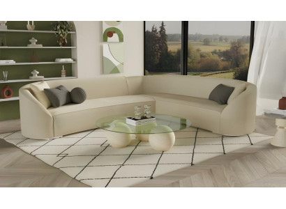Wohnzimmer Ecksofa Stoffsofa Polstersofa L Form Sofa Couch Beige Luxus