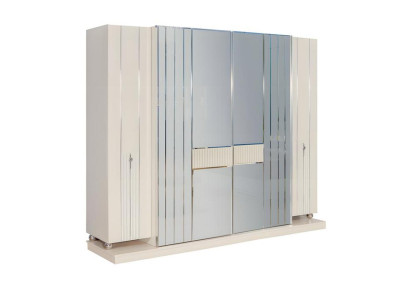 Holzschrank Kleiderschrank Schrank Schlafzimmerschrank Beige Holz