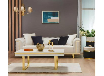 Dreisitzer Sofa 3 Sitzer Stoffsofa Polstersofa Couch Luxus Stoff New