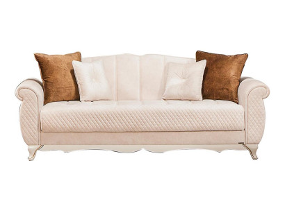 Sofa 3 Sitzer Stoffsofa Dreisitzer Wohnzimmer Polstersofa Couch Beige