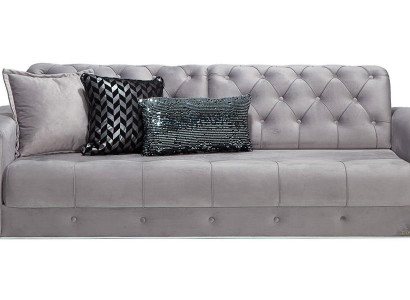 Stoffsofa Dreisitzer Wohnzimmer Sofa 3 Sitzer Polstersofa Couch Beige