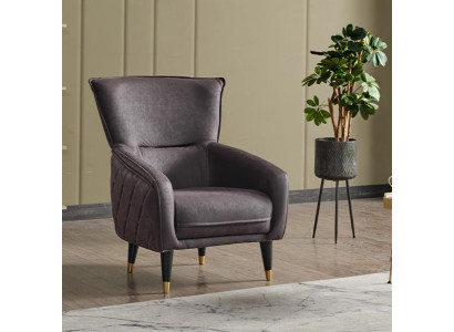 Design Sessel Couch Polster Luxus 1 Sitzer Grau Hochwertig Einsitzer Modern