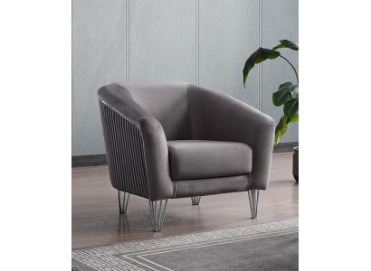 Sessel Design Couch Sofa Relax Hochwertig Textil Polster Sitzer Luxus Grau