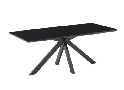 Esstisch Esszimmertisch Essecke Esszimmermöbel Tisch Metall Gold Schwarz