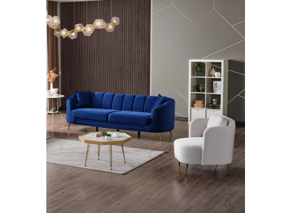 Wohnzimmer Set Hochwertig  Sitzgruppe Sofa 3 Sitzer Dreisitzer Sessel Modern