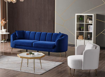 Wohnzimmer Set Hochwertig  Sitzgruppe Sofa 3 Sitzer Dreisitzer Sessel Modern