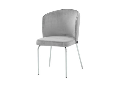 Luxus Esszimmerstuhl Stuhl Sessel Sitzer 1 Sitz Clubsessel Stoff Esszimmer Grau