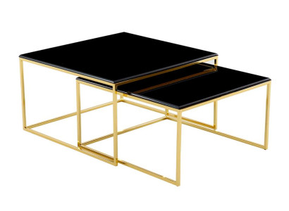 Modern Schwarz Couchtisch 2x Couchtische Wohnzimmer Hochwertig Möbel Designer