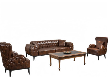 Arbeitszimmer Vorstandsraum Büro Einrichtung Luxuriöse Chefzimmer Sofas 4tlg.