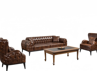 Arbeitszimmer Vorstandsraum Büro Einrichtung Luxuriöse Chefzimmer Sofas 4tlg.