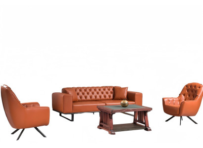 Sofa Sessel Couchtisch Beistelltisch Chefzimmer Geschäftsführerbüro Hochwertig