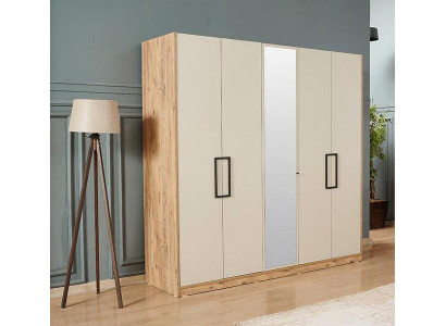 Schrank Kleiderschrank Spiegel Schrankmöbel Schlafzimmer Garderobe Schrankwand