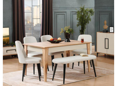 Esstisch Essgruppe Essmöbel-Set Tisch Stuhl Esszimmer Sitzgruppe Esszimmerset