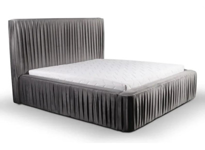 Doppelbett Bett Schlafzimmer 180сm Matratze Grau moderner Stil Hochwertig