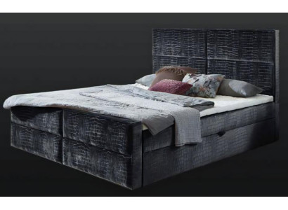 Luxus Doppelbett 180cm Schlafzimmer Bett Moderne Möbel Holz Grau Qualität