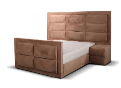 Doppelbett Bett Schlafzimmer 180сm Matratze Braun moderner Stil Hochwertig