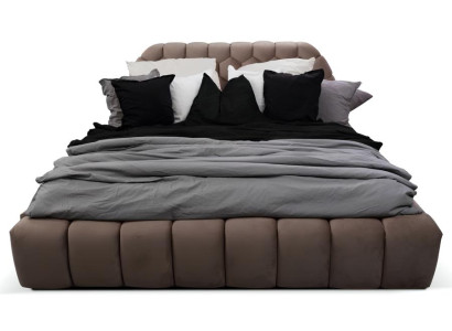 Schlafzimmer Doppelbett Bett 180сm Matratze Braun moderner Stil Holz