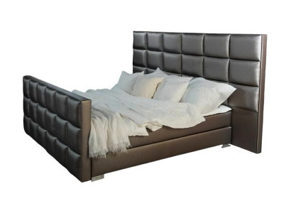 Bett Doppelbett Schlafzimmer 180сm Matratze Schwarz moderner Stil Hochwertig