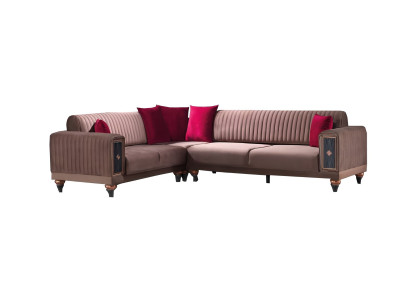 Ecksofa Braun Sofa Designer Polstermöbel Eckcouch Luxus Moderne Möbel