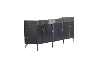 Sideboard Designer Lowboard Moderne Möbel Kommode Schrank Grau Anrichte