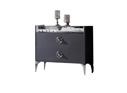 Schlafzimmer Schminktisch Moderne Glasfläche Möbel Ankleidetisch Lux Grau