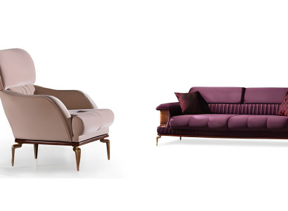 Wohnzimmer Set Sofa 3+1 Sitzer Moderne Möbel Couch Möbel Luxus Design 2tlg