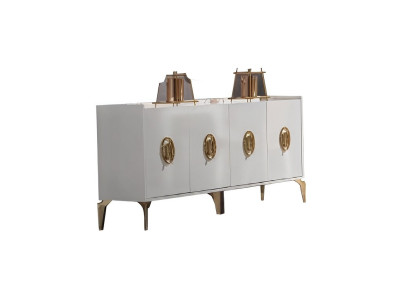 Sideboard Designer Lowboard Moderne Möbel Kommode Schrank Weiß Anrichte