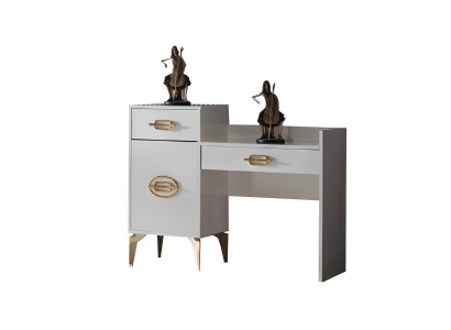 Schlafzimmer Set Schminktisch elegant Kosmetiktisch Make-up Tisch Weiß 2tlg.