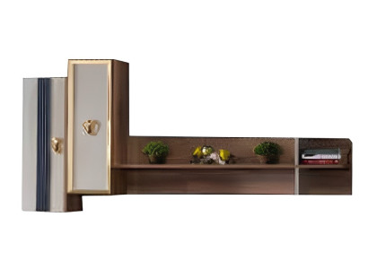 Wandregal Schlafzimmer Regal Luxus Holz Einrichtung Möbelstück Modene Möbel