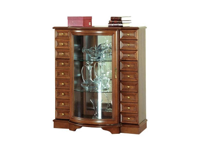 Vitrine Schubladenschrank Glasvitrine Schaukästchen Glasschrank Regalvitrine