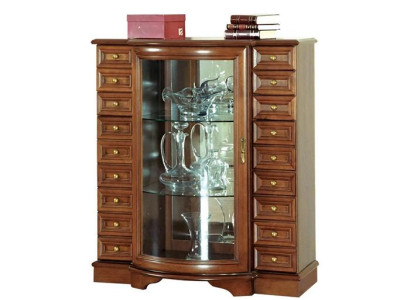 Vitrine Schubladenschrank Glasvitrine Schaukästchen Glasschrank Regalvitrine