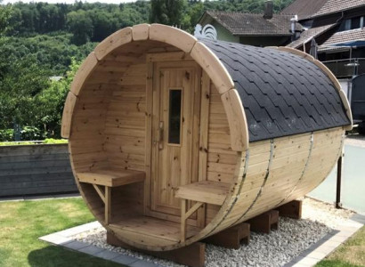 Holzfassauna Saunafass Naturfasssauna Outdoor-Sauna Gartensauna