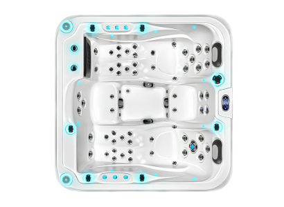 Whirlpool Whirlwanne Warmwasserbad Badewanne Sprudelbad Spa 200x200 cm