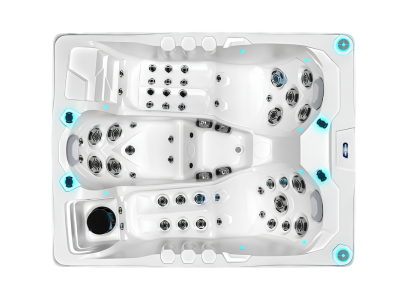 Whirlpool Whirlwanne Spa-Bad Sprudelwanne Außenwhirlpool Relaxpool 213x165 cm