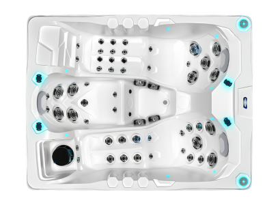 Whirlpool Whirlwanne Spa-Bad Sprudelwanne Außenwhirlpool Relaxpool 213x165 cm