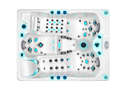 Hydromassagebad Spa-Bad Sprudelbad Entspannungsbad Relaxpool Whirlpool 213x165cm