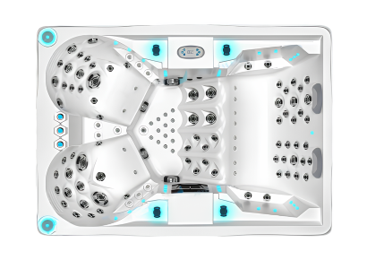 Whirlwanne Sprudelbad Whirlpool Außenwhirlpool Hydromassagewanne 210x150 cm