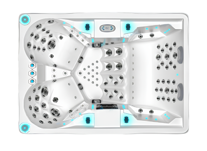 Whirlwanne Sprudelbad Whirlpool Außenwhirlpool Hydromassagewanne 210x150 cm