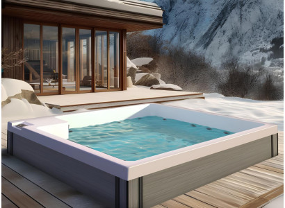 Whirlpool Warmwasserbecken Blubberbad Erholungsbecken Warmwasserbad 200x200 cm