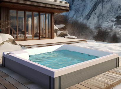 Whirlpool Warmwasserbecken Blubberbad Erholungsbecken Warmwasserbad 200x200 cm