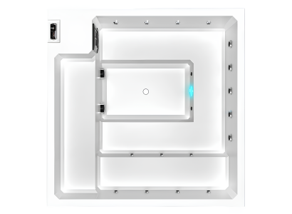 Whirlpool Entspannungsbad Spa-Bad Außenwhirlpool Relaxpool 200x200 cm