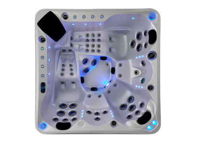 Massagebad Outdoor-Spa Hydromassagewanne Whirlpool Spa-Bad 200x200 cm