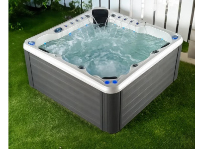 Whirlpool Massagebad Outdoor-Spa Blubberbad Massagebecken Whirlwanne 200x200 cm