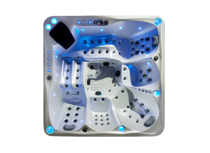 Whirlpool Whirlwanne Relaxpool Außenwhirlpool Hydromassagewanne 210x210 cm