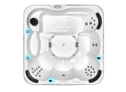 Outdoor Acryl Spa Whirlpool Whirlwanne Relaxpool Blubberbad 215x215 cm