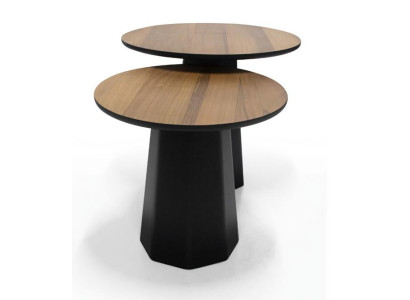 Modernes Couchtisch Set 2x Designer Tische aus Holz stilvoll fürs Wohnzimmer