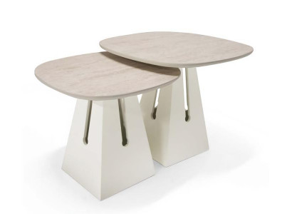 Doppel-Set 2x Couchtische Design Kaffeetisch und Beistelltisch fürs Wohnzimmer